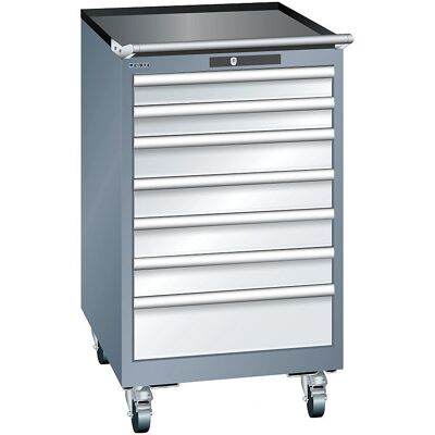 LISTA Gabinete de Cajones de Acero - 7 Cajones, Gris Metálico / Gris Claro LISTA Gabinete de Cajones de Acero - 7 Cajones, Gris Metálico / Gris Claro