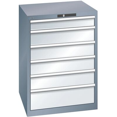 LISTA Archivador de acero con 6 cajones - Gris claro - Archivo LISTA Archivador de acero con 6 cajones - Gris claro - Archivo