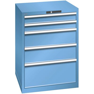 LISTA Blaues Schubladenschrank - 5 Schubladen - Hellblau - Stauraum LISTA Blaues Schubladenschrank - 5 Schubladen - Hellblau - Stauraum
