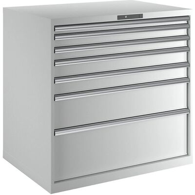 LISTA Hellgrauer Metallschrank - 7 Schubladen, 1023x725x1000mm LISTA Hellgrauer Metallschrank - 7 Schubladen, 1023x725x1000mm