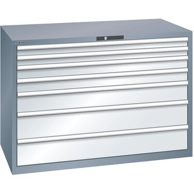 LISTA Armario con Cajones - Azul Claro, Gris, Gris Metálico LISTA Armario con Cajones - Azul Claro, Gris, Gris Metálico