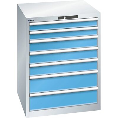 LISTA Archivo con 7 cajones - Gris claro / Azul claro LISTA Archivo con 7 cajones - Gris claro / Azul claro