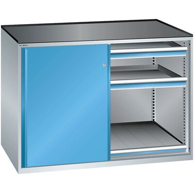 LISTA Kleiderschrank - Schiebetüren, 75kg Regale, 4 Schubladen LISTA Kleiderschrank - Schiebetüren, 75kg Regale, 4 Schubladen