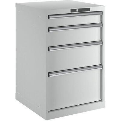 LISTA Stahl-Speicher Schrank - 4 Schubladen - Hellgrau - Schrank LISTA Stahl-Speicher Schrank - 4 Schubladen - Hellgrau - Schrank