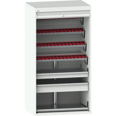 LISTA CNC Schrank - 7 Regale, grau, abschließbare Türen LISTA CNC Schrank - 7 Regale, grau, abschließbare Türen