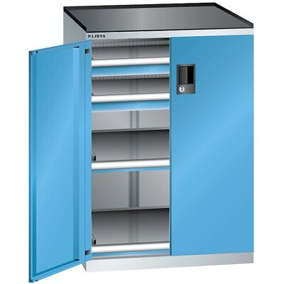LISTA Stahlschrank - Hellgrau / Hellblau - 1020mm Hoch LISTA Stahlschrank - Hellgrau / Hellblau - 1020mm Hoch