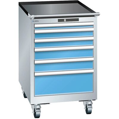 Lista Gabinete de almacenamiento gris claro / azul claro 564mm con 6 cajones - Storage Cabinet Lista Gabinete de almacenamiento gris claro / azul claro 564mm con 6 cajones - Storage Cabinet
