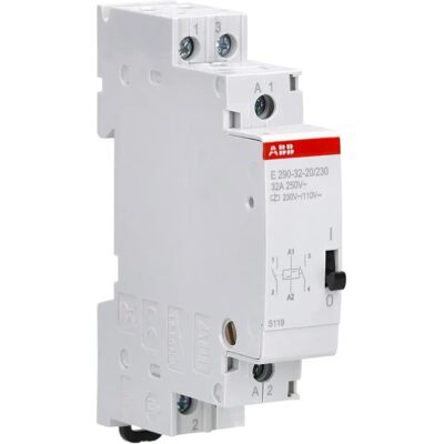 ABB E290-32-20/230 - Impulsrelais, 2 NO, 32A, Binnenautomatisering ABB E290-32-20/230 - Impulsrelais, 2 NO, 32A, Binnenautomatisering