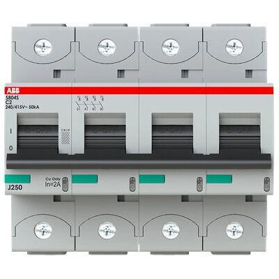 ABB - S804S-C2 - 2A - Type C - Disjoncteur miniature - Publicité ABB - S804S-C2 - 2A - Type C - Disjoncteur miniature - Publicité