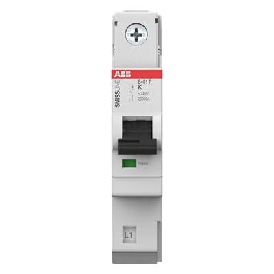 ABB S401P-K63 Leitungsschutzschalter - Miniatur, 63A, Typ K ABB S401P-K63 Leitungsschutzschalter - Miniatur, 63A, Typ K