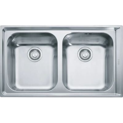 Lavello Doppio Franke NEX 620 Inox Satinato - Incasso - 86x51cm Lavello Doppio Franke NEX 620 Inox Satinato - Incasso - 86x51cm