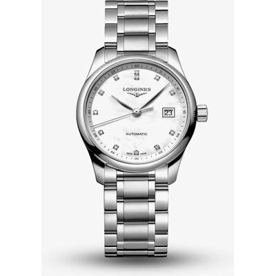 Longines L2.357.4.87.6 Silver/Mother of Pearl Automatic Diamond Watch Longines L2.357.4.87.6 Silver/Mother of Pearl Automatic Diamond Watch