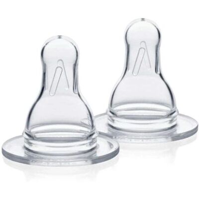 Tetinas de silicona de flujo medio Medela - Pack de 2 Tetinas de silicona de flujo medio Medela - Pack de 2