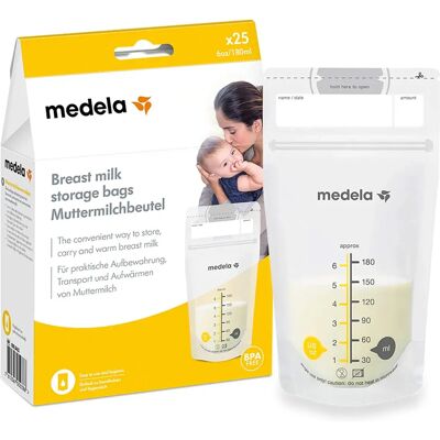 Medela Kojenecké sáčky na skladování mateřského mléka - 180ml, 25 ks Medela Kojenecké sáčky na skladování mateřského mléka - 180ml, 25 ks
