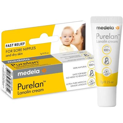 Medela Purelan Crème à la Lanoline pour Mamelons - Allaitement - Publicité Medela Purelan Crème à la Lanoline pour Mamelons - Allaitement - Publicité