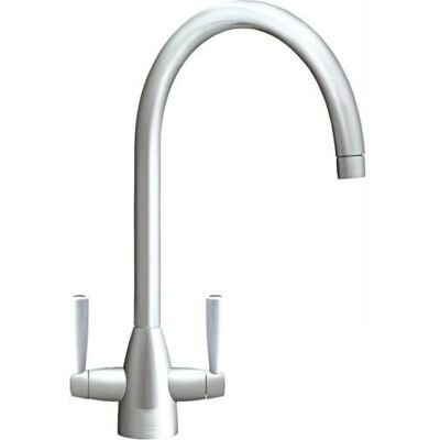 Franke Eiger Steel Kitchen Tap - Dual Lever Monobloc Franke Eiger Steel Kitchen Tap - Dual Lever Monobloc