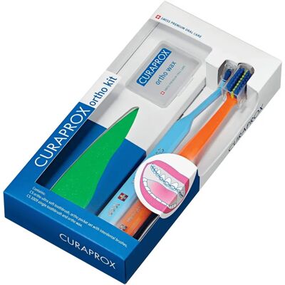 Curaprox Orthodontic Kit - Zahnbürsten, Wachs & Tasche Curaprox Orthodontic Kit - Zahnbürsten, Wachs & Tasche
