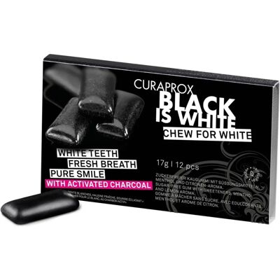 Curaprox Black Is White Gomma da Masticare al Carbone Attivo - Sbiancante Curaprox Black Is White Gomma da Masticare al Carbone Attivo - Sbiancante