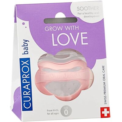 Chupeta Curaprox Baby Tamanho 0 - Rosa, 0-7 Meses Chupeta Curaprox Baby Tamanho 0 - Rosa, 0-7 Meses