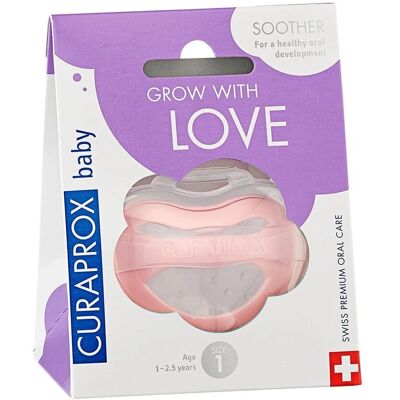 Chupeta de Silicone Curaprox Baby Tamanho 1 Rosa - Para 12-30 meses Chupeta de Silicone Curaprox Baby Tamanho 1 Rosa - Para 12-30 meses