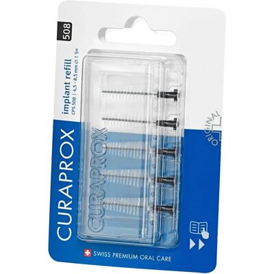 Curaprox CPS 508 Cepillos interdentales suaves negros - Pack de 5 Curaprox CPS 508 Cepillos interdentales suaves negros - Pack de 5