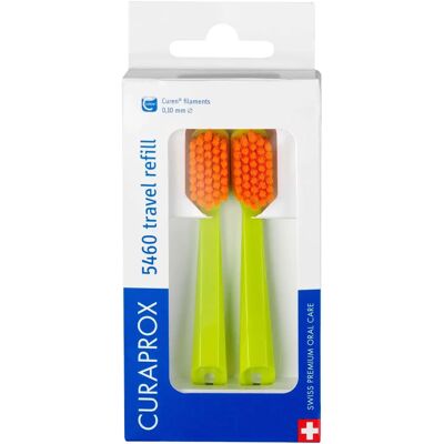 Curaprox - CS 5460 - green-orange - 2pc - Toothbrush refill Curaprox - CS 5460 - green-orange - 2pc - Toothbrush refill