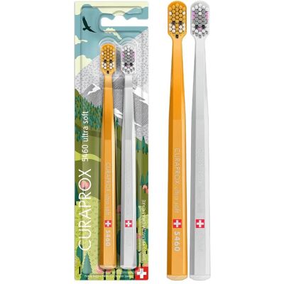 Spazzolino Curaprox CS 5460 Duo Edizione FOX e BUNNY Spazzolino Curaprox CS 5460 Duo Edizione FOX e BUNNY