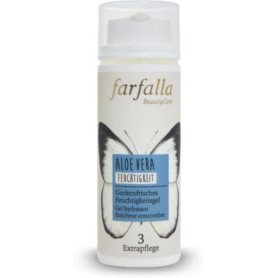 Farfalla Aloe Vera Gurken Gesichts-Gel - 50ml - Feuchtigkeitsspendend & Erfrischend Farfalla Aloe Vera Gurken Gesichts-Gel - 50ml - Feuchtigkeitsspendend & Erfrischend
