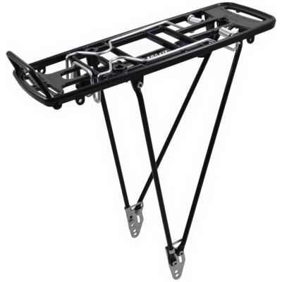 Porte-bagages Pletscher Inova - 26/28 pouces - Noir/Argent - Publicité Porte-bagages Pletscher Inova - 26/28 pouces - Noir/Argent - Publicité