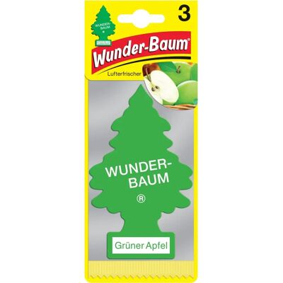 WUNDER-BAUM 171207 - Ensemble de 3 arbres parfumés à la pomme verte - Publicité WUNDER-BAUM 171207 - Ensemble de 3 arbres parfumés à la pomme verte - Publicité