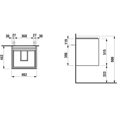 Mueble de lavabo Laufen Lani - 2 cajones - SoftClose Mueble de lavabo Laufen Lani - 2 cajones - SoftClose