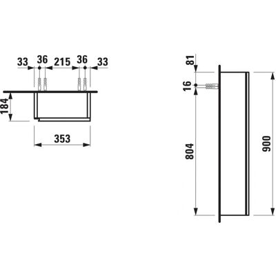 Laufen Lani Wand-Schrankschrank - SoftClose, Rechts Laufen Lani Wand-Schrankschrank - SoftClose, Rechts