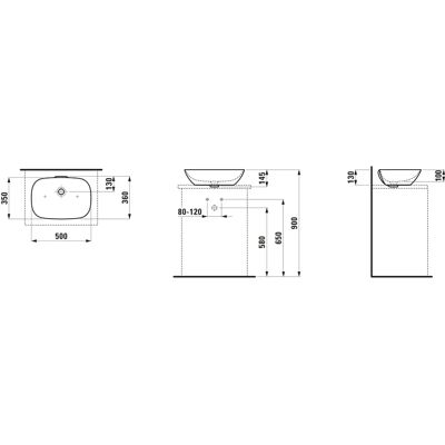 Laufen INO Lavabo - 500x360mm - Negro Mate - Lavabo Laufen INO Lavabo - 500x360mm - Negro Mate - Lavabo