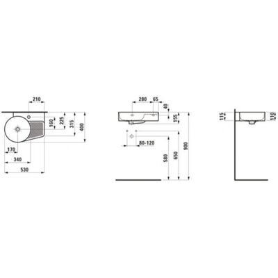 Laufen H815288 Lavabo Negro Mate Montado en Pared - Lavabo Laufen H815288 Lavabo Negro Mate Montado en Pared - Lavabo