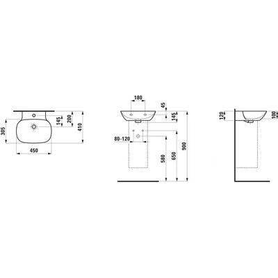Laufen INO Handwaschbecken - Gris mate - 450x410mm - Lavabo Laufen INO Handwaschbecken - Gris mate - 450x410mm - Lavabo