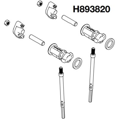 Laufen H8938200000001 Wand-WC Bidet Befestigung - WC Montageset Laufen H8938200000001 Wand-WC Bidet Befestigung - WC Montageset