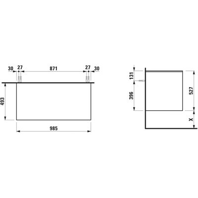 LAUFEN Lani Armario de pared - 985x495x525mm LAUFEN Lani Armario de pared - 985x495x525mm