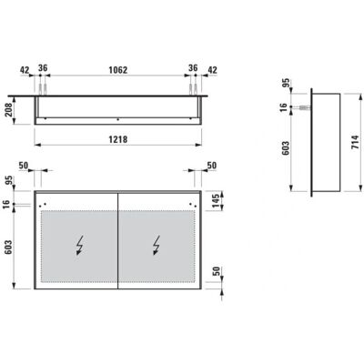 LAUFEN Lani Wandspiegelschrank - SoftClose, LED, 1220mm LAUFEN Lani Wandspiegelschrank - SoftClose, LED, 1220mm