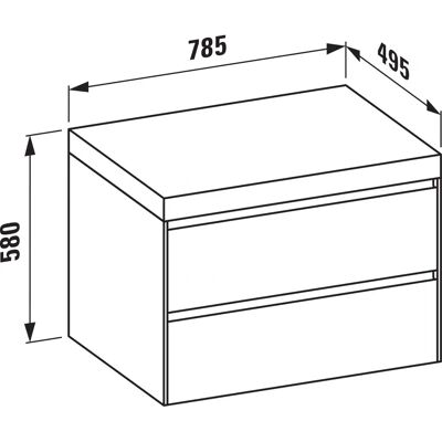 Laufen Lani Módulo Lavabo y Mueble - Sin Recorte Laufen Lani Módulo Lavabo y Mueble - Sin Recorte