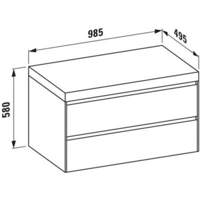 Laufen Lani Encimera de lavabo – Sistema modular, blanco brillante, 985x495x580mm Laufen Lani Encimera de lavabo – Sistema modular, blanco brillante, 985x495x580mm