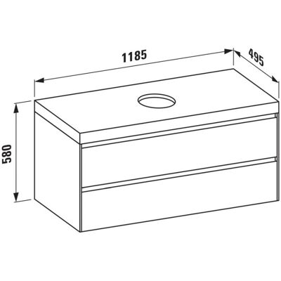 Laufen Lani Encimera de lavabo gris tráfico - Topo de lavabo Laufen Lani Encimera de lavabo gris tráfico - Topo de lavabo