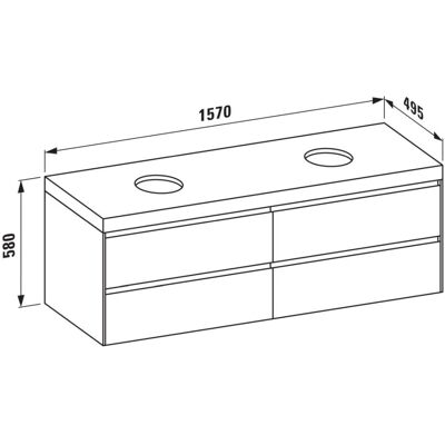 Laufen Lani Encimera de lavabo en roble silvestre - Sistema modular Laufen Lani Encimera de lavabo en roble silvestre - Sistema modular