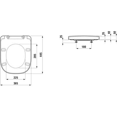 LAUFEN Meda WC-Sitz - SoftClose, Abnehmbar, Weiß Matt LAUFEN Meda WC-Sitz - SoftClose, Abnehmbar, Weiß Matt