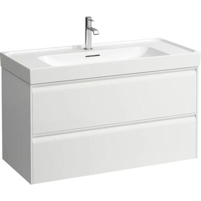 LAUFEN Marca MEDA Armario de lavabo empotrado - 2 Cajones, Blanco mate LAUFEN Marca MEDA Armario de lavabo empotrado - 2 Cajones, Blanco mate
