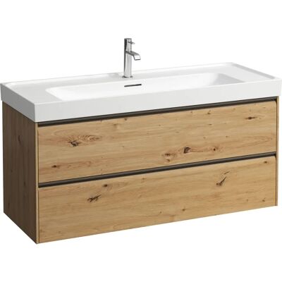 LAUFEN Meda Mueble de baño suspendido - 2 cajones - MDF blanco LAUFEN Meda Mueble de baño suspendido - 2 cajones - MDF blanco