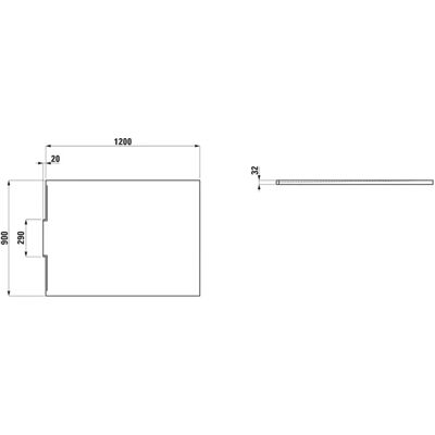 Plato de ducha LAUFEN Nia 1200x900mm rectangular - Ducha Plato de ducha LAUFEN Nia 1200x900mm rectangular - Ducha