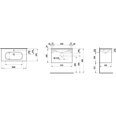 Conjunto de lavabo LAUFEN Lua/Lani - 455x1000x527mm - Blanco Conjunto de lavabo LAUFEN Lua/Lani - 455x1000x527mm - Blanco