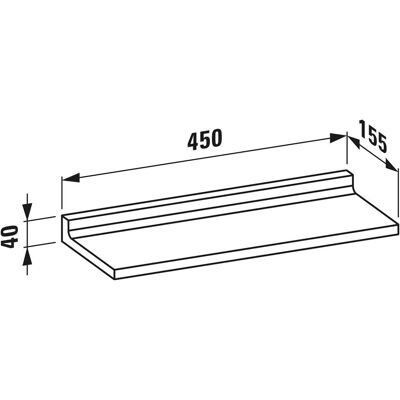 Laufen H3853300 Rauchgrau Wandregal - Shelf Laufen H3853300 Rauchgrau Wandregal - Shelf