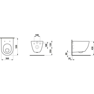 LAUFEN Pro Water a parete - 36x53cm, Bahamabeige LAUFEN Pro Water a parete - 36x53cm, Bahamabeige