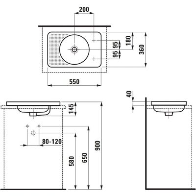 Laufen H817281 Lavabo da incasso bianco semi-secco - Lavabo Laufen H817281 Lavabo da incasso bianco semi-secco - Lavabo